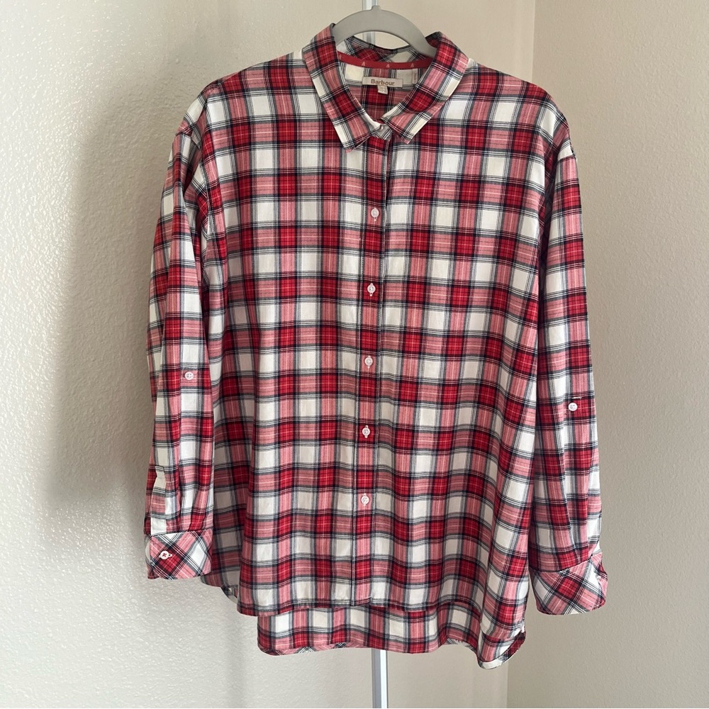 Barbour Hauxley Plaid Shirt Size US 10